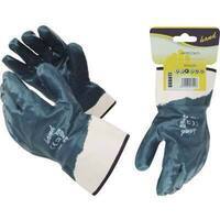 Guanto nbr blu hand - Tela cotone bianco + manichetta 10