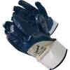 Guanto  nbr  blu  areato  hand - Tela  cotone  bianco  +  manichetta  10