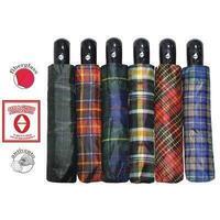 Ombrello pioggia mini scozzese - Pl/fibra 8 stecche automatico cm 108