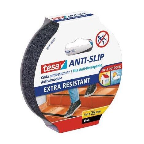 Nastro antisdrucciolo adesivo 55587 tesa - Nero h.mm 25 mt 5