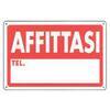 Targa  segnaletica  affittasi - Pp  cm  30x20