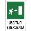 Targa  segnaletica  uscita  emergenza  dx - Pp  cm  20x30