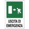 Targa  segnaletica  uscita  emergenza  sx - Pp  cm  20x30