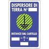 Targa  segnaletica  dispersore  terra - Pp  cm  20x30