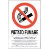 Targa  segnaletica  vietato  fumare  norme  legge - Pp  cm  20x30