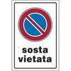 Targa  segnaletica  sosta  vietata - Pp  cm  20x30