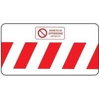 Targa segnaletica divieto di affissione - Pp polionda cm 100 h.cm 180