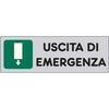 Targa  segnaletica  adesiva  uscita  emergenza - Vinile  cm  15x5