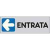 Targa  segnaletica  adesiva  entrata  sx - Vinile  cm  15x5