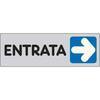 Targa  segnaletica  adesiva  entrata  dx - Vinile  cm  15x5