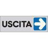Targa  segnaletica  adesiva  uscita  dx - Vinile  cm  15x5