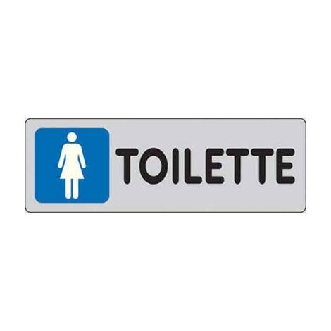 Targa  segnaletica  adesiva  toilette  donna - Vinile  cm  15x5