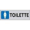 Targa  segnaletica  adesiva  toilette  donna - Vinile  cm  15x5