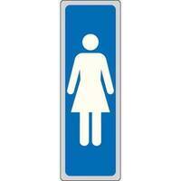 Targa segnaletica adesiva donne - Vinile cm 15x5