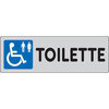 Targa  segnaletica  adesiva  toilette  disabili - Vinile  cm  15x5