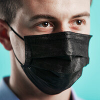 Mascherina chirurgica a 3 veli di Tipo IIR - Nero - (confezione da 5 Pezzi)