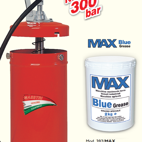 KIT POMPA EURO LUBB 300BAR CON FUSTINO MAX GREASE 2KG.