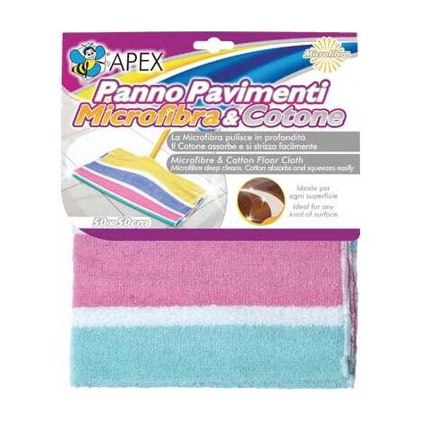 Strofinaccio  pavimento  cotone  +  microfibra  apex - Cm  50x50