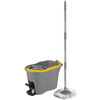 Secchio mop lava pavimento centrifuga set apex - Pp lt 12 + mop + manico inox cm 85/115