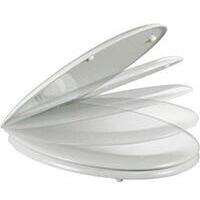 Sedile wc universale slow close - Termoplastica bianco cm 42x37