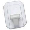 Gancio  adesivo  plastica - Bianco  cf=pz  25