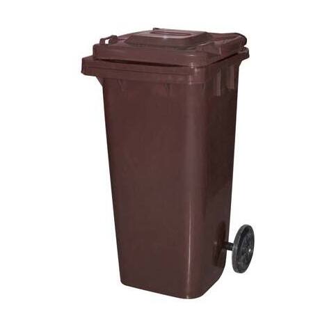 Bidone  immondizia  green  120  +  ruote  ics - Marrone  lt  120  cm  55x50  h.cm  94