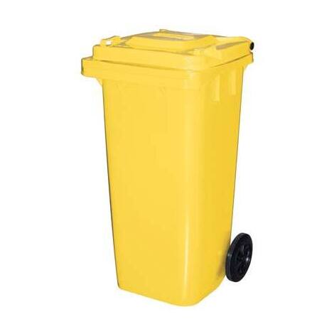 Bidone  immondizia  green  120  +  ruote  ics - Giallo  lt  120  cm  55x50  h.cm  94