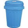 Bidone  immondizia  +  coperchio  a  vite - Blu  lt  70  cm  45  h.cm  62