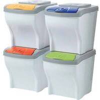 Pattumiera  immondizia  poker  set  bama - Colori  mix  lt  20  cm  40x28  h.cm  31  cf=pz  4