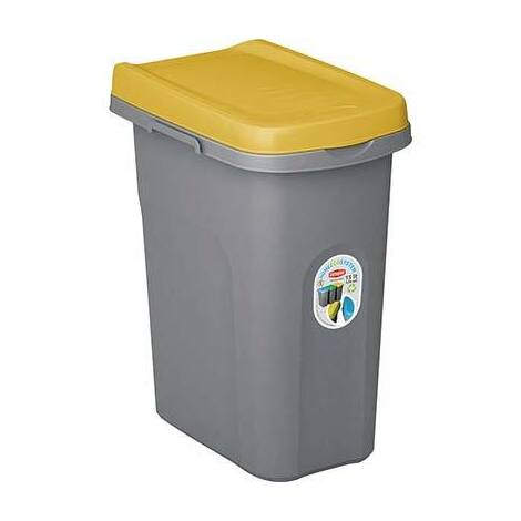 Pattumiera  immondizia  eco  system  stefanplast - Giallo  lt  15  cm  33x22  h.cm  41