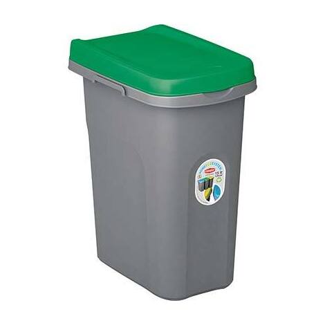 Pattumiera  immondizia  eco  system  stefanplast - Verde  lt  15  cm  33x22  h.cm  41