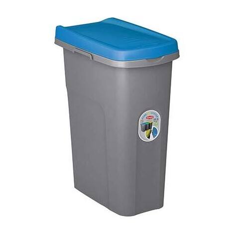 Pattumiera  immondizia  eco  system  stefanplast - Blu  lt  25  cm  39x24  h.cm  51