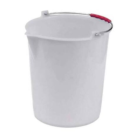 Secchio  pesante  +  becco  bianco  ics - Pe  lt  25  cm  37  h.cm  34