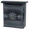 Cassetta  postale  margherita - Acciaio  vern  nero/argento  mm  220x80  h.mm  280