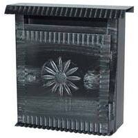 Cassetta postale margherita - Acciaio vern nero/argento mm 220x80 h.mm 280