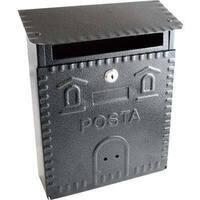 Cassetta  posta  casetta  701 - Acciaio  vern  nero/argento  mm  230x90  h.mm  290