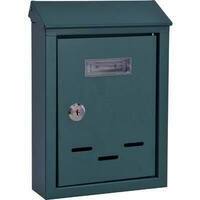 Cassetta posta tradizione + cilindro mini - Acciaio vern verde 175x50 h 260