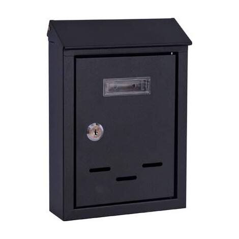 Cassetta  posta  tradizione  +  cilindro  maxi - Acciaio  vern  nero  200x60  h.300