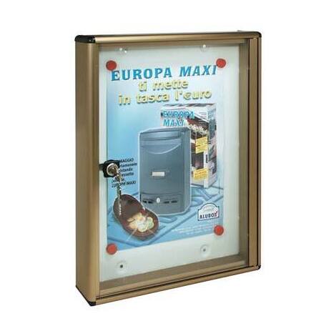Bacheca  porta  avvisi  alubox - Alluminio  bronzato  1xa4  mm  300x50  h.mm  400