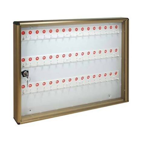 Bacheca  porta  chiavi  alubox - Alluminio  bronzato  chiavi  48  mm  550x50  h.mm  400