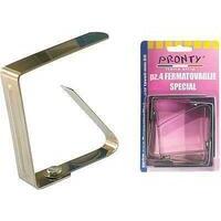 Fermatovaglie a molla gigante pronty - Inox cf=pz 4