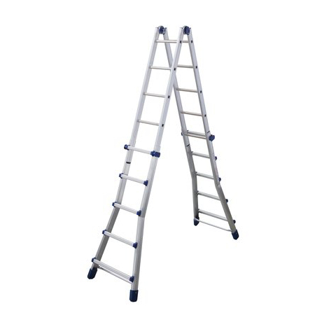 Scala telescopica briko blu facal - Alluminio h.cm 148/512 pioli 5+5