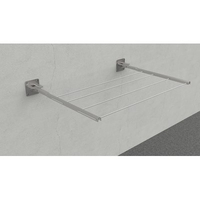 Stendino a muro pieghevole 714 minutex - Acciaio zincato verniciato bianco cm 60 cf=pz 2