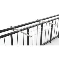 Stendino x ringhiera 712 minutex - Acciaio zincato verniciato bianco cm 58 cf=pz 2