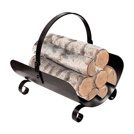 Portalegna  manico  singolo - Acciaio  vern  cm  40x36  h.cm  35