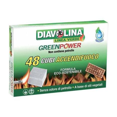 Accendifuoco  greenpower  diavolina  linea  verde - Cubetti  48