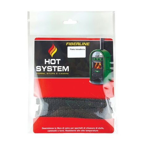 Guarnizione piatta autoadesiva x stufa fiberline - Mm 10 mt 2,5