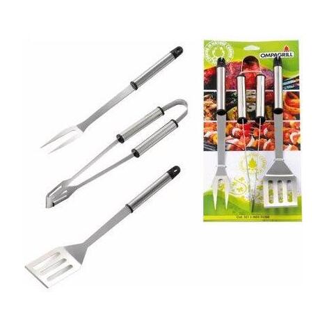 Posate  barbecue  set  03360 - Acciaio  inox  cf=pz  3  cm  36