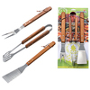 Posate  barbecue  evo - Inox/legno  cf=pz  3  cm  40