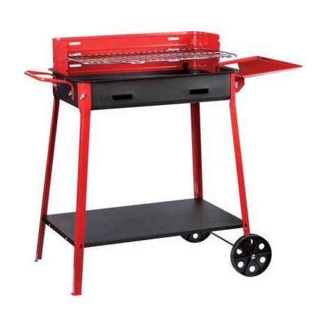 Barbecue  carbonella  maxi  +  ruote  fd - Cm  60x40  h.cm  85